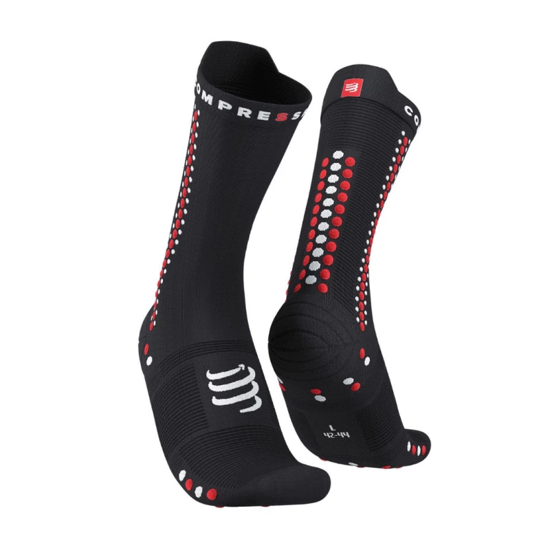 Calcetines Compressport Pro Racing V4.0 Bike Negro Rojo 3 Calcetines Compressport Pro Racing V4.0 Bike Negro Rojo