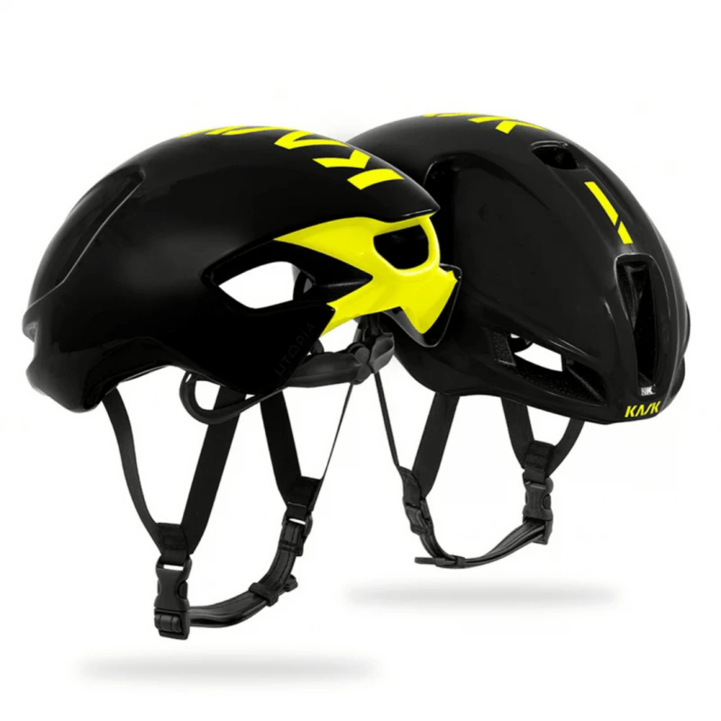 Casco Kask Utopia Negro Amarillo Fluor 4 Casco Kask Utopia Negro Amarillo Fluor - Imagen 2
