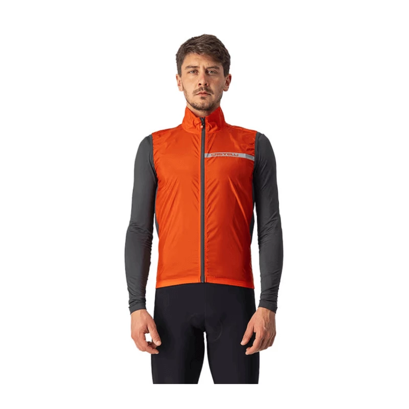 Chaleco Cortavientos Castelli Squadra Stretch Rojo Gris 3 Chaleco Cortavientos Castelli Squadra Stretch Rojo Gris