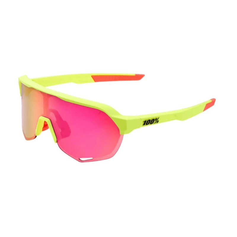 Gafas 100% S2 - Matte Washed Out Neon Yellow - Lentes Espejo 3 Gafas 100% S2 - Matte Washed Out Neon Yellow - Lentes Espejo