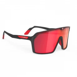 Gafas Rudy Project Spinshield Negro Mate Con Lente RP Multilaser Rojo
