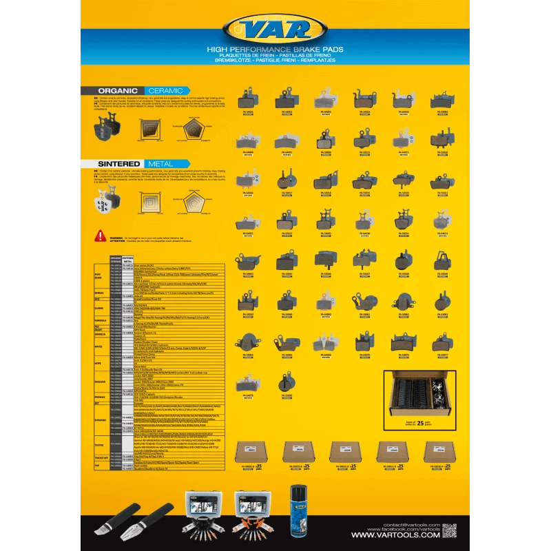 Pastillas De Freno VAR Orgánicas/cerámicas 5 Pastillas De Freno VAR Orgánicas/cerámicas - Imagen 3