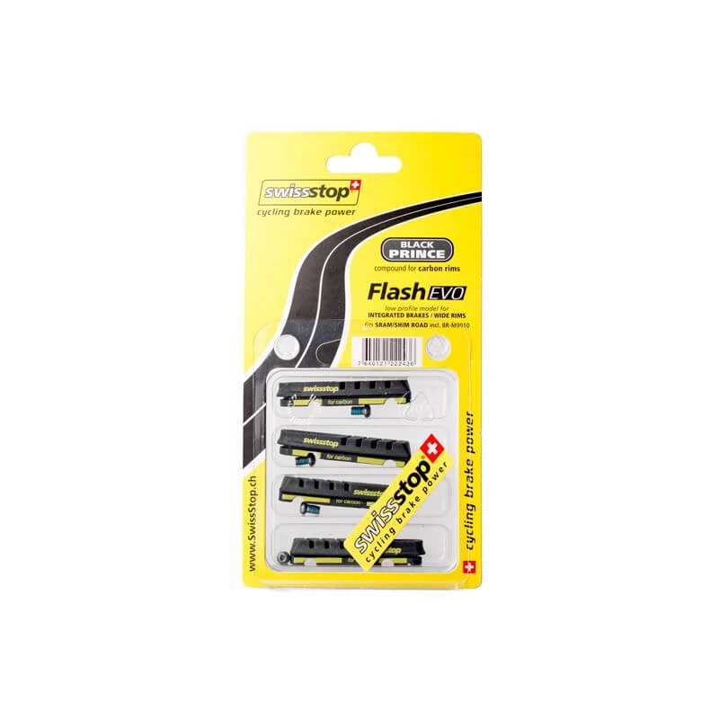 Zapatas SwissStop Flash EVO Carbon - Black Prince 3 Zapatas SwissStop Flash EVO Carbon - Black Prince